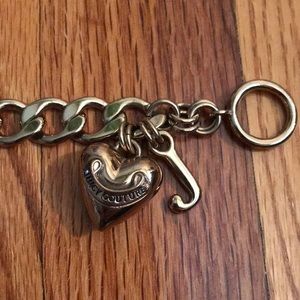 Juicy Couture gold heart chain link bracelet